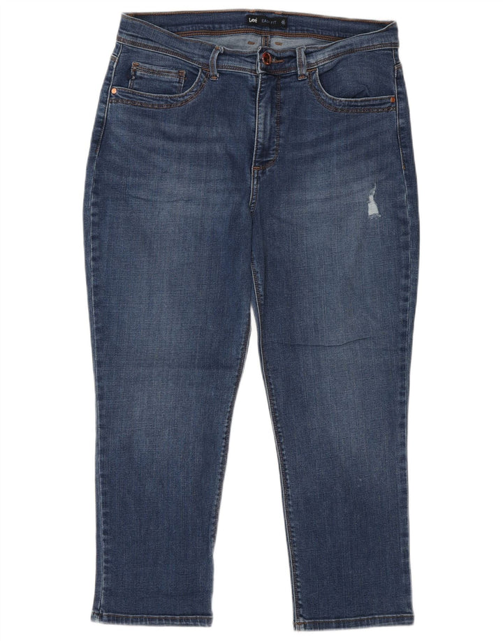 Lee Damen Capri-Jeans US 10 Large W30 L23 Blaue Baumwolle