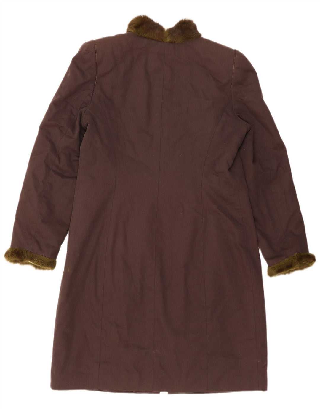 Hugo Boss Damenmantel UK 16 Große braune Baumwolle