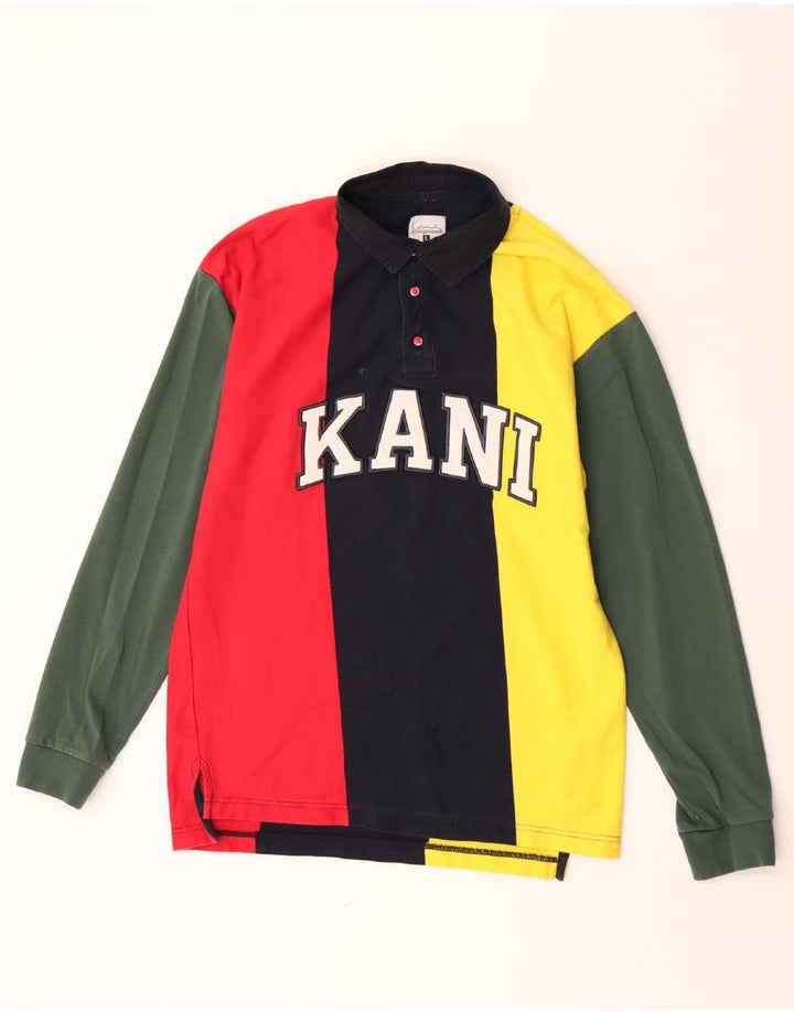 Karl Kani Herren-Poloshirt mit Grafik, groß, mehrfarbig, Farbblock