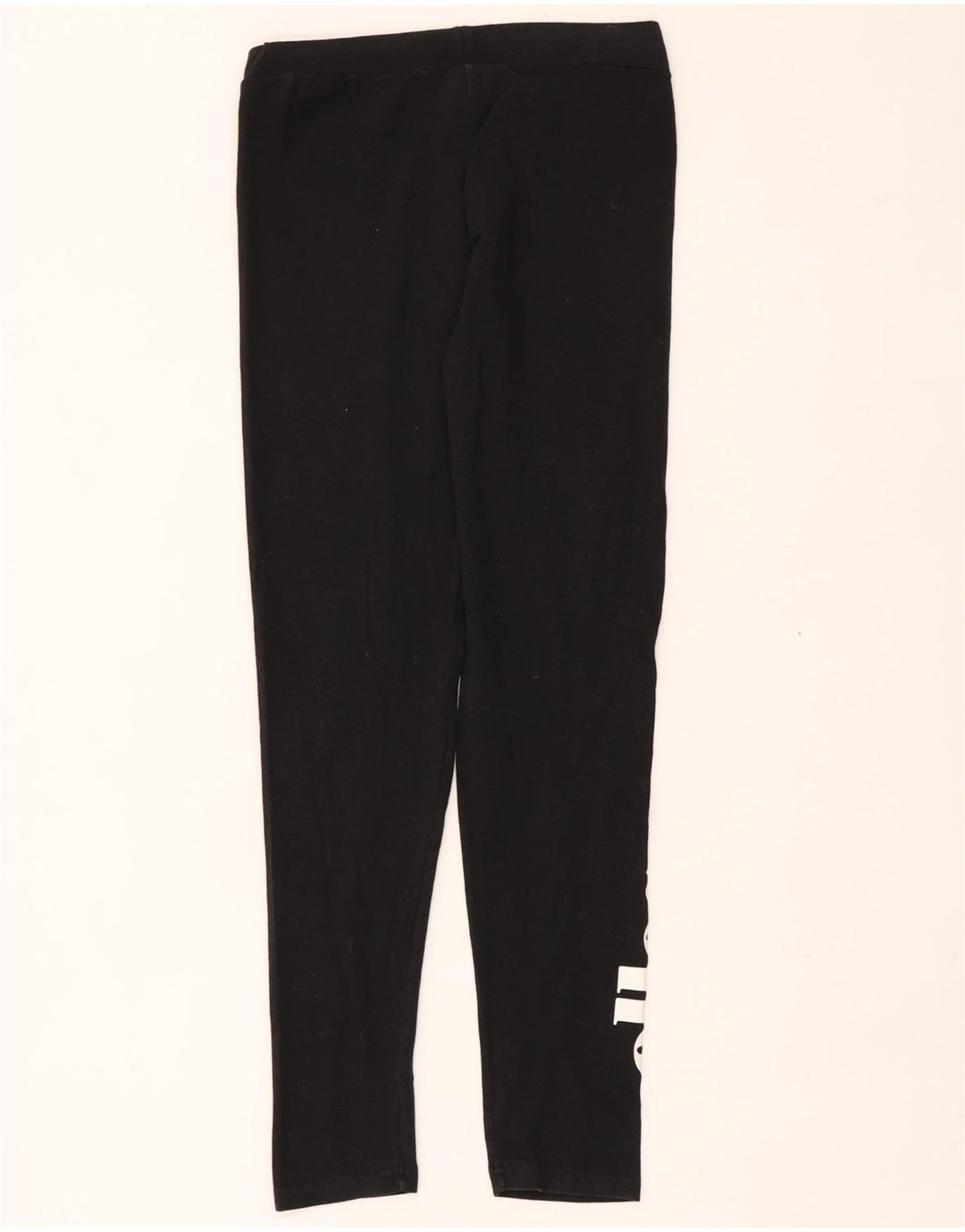 Ellesse Womens Graphic Leggings UK 14 Mittelschwarze Baumwolle