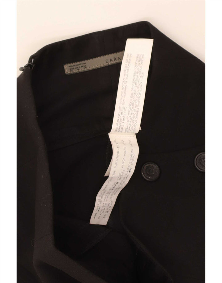 Zara Damen Bleistiftrock Medium W28 Schwarz Polyester