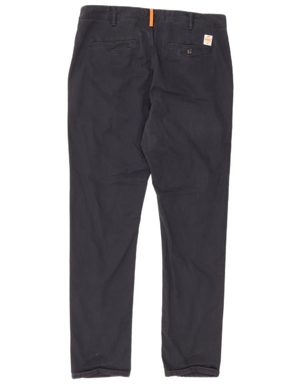 Superdry Slim Chino-Hose für Herren, XL, W36, L31, Marineblau, Baumwolle