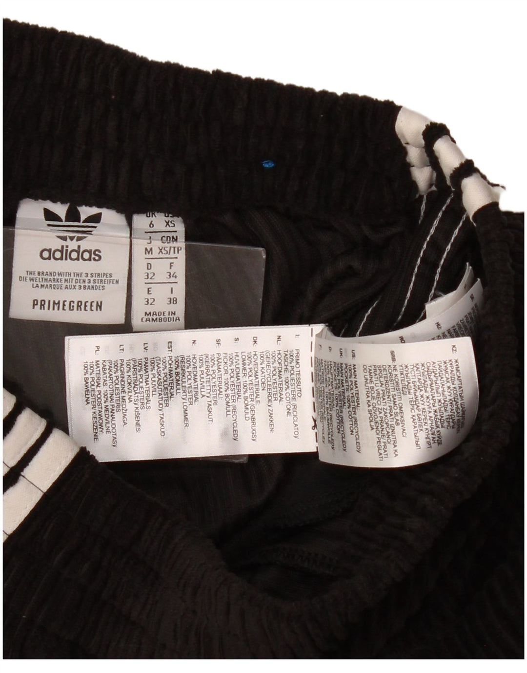 Adidas Damen Trainingshose UK 6 XS Schwarz Polyester