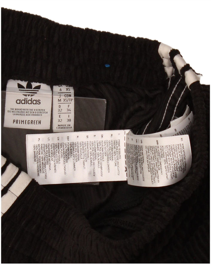 Adidas Damen Trainingshose UK 6 XS Schwarz Polyester