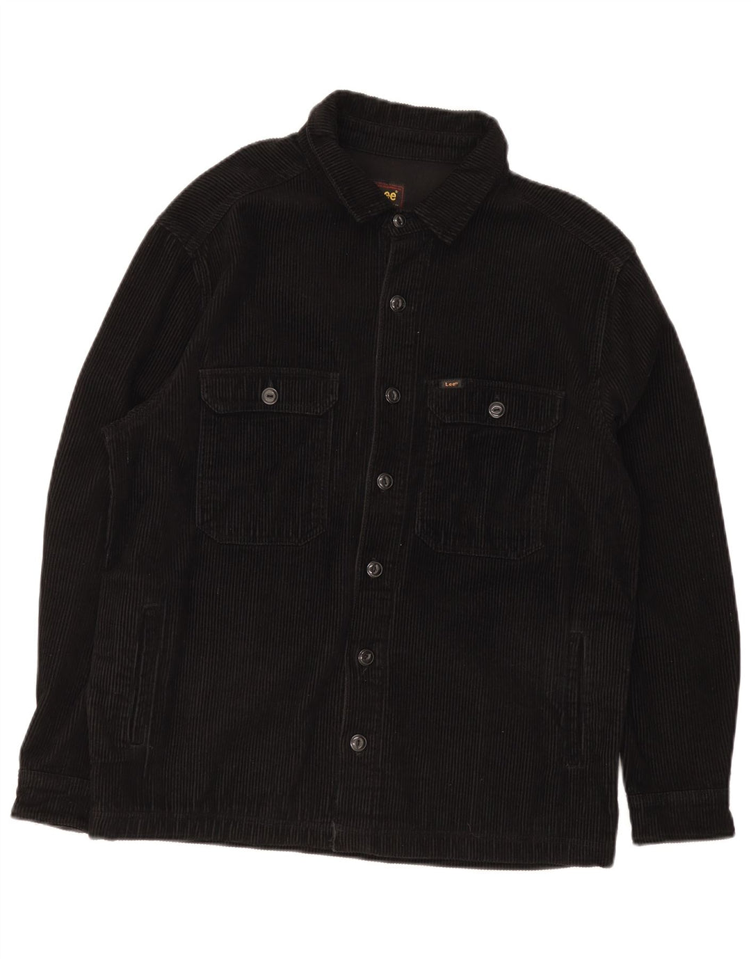 Lee Herren Cordjacke UK 36 Small Schwarz Baumwolle