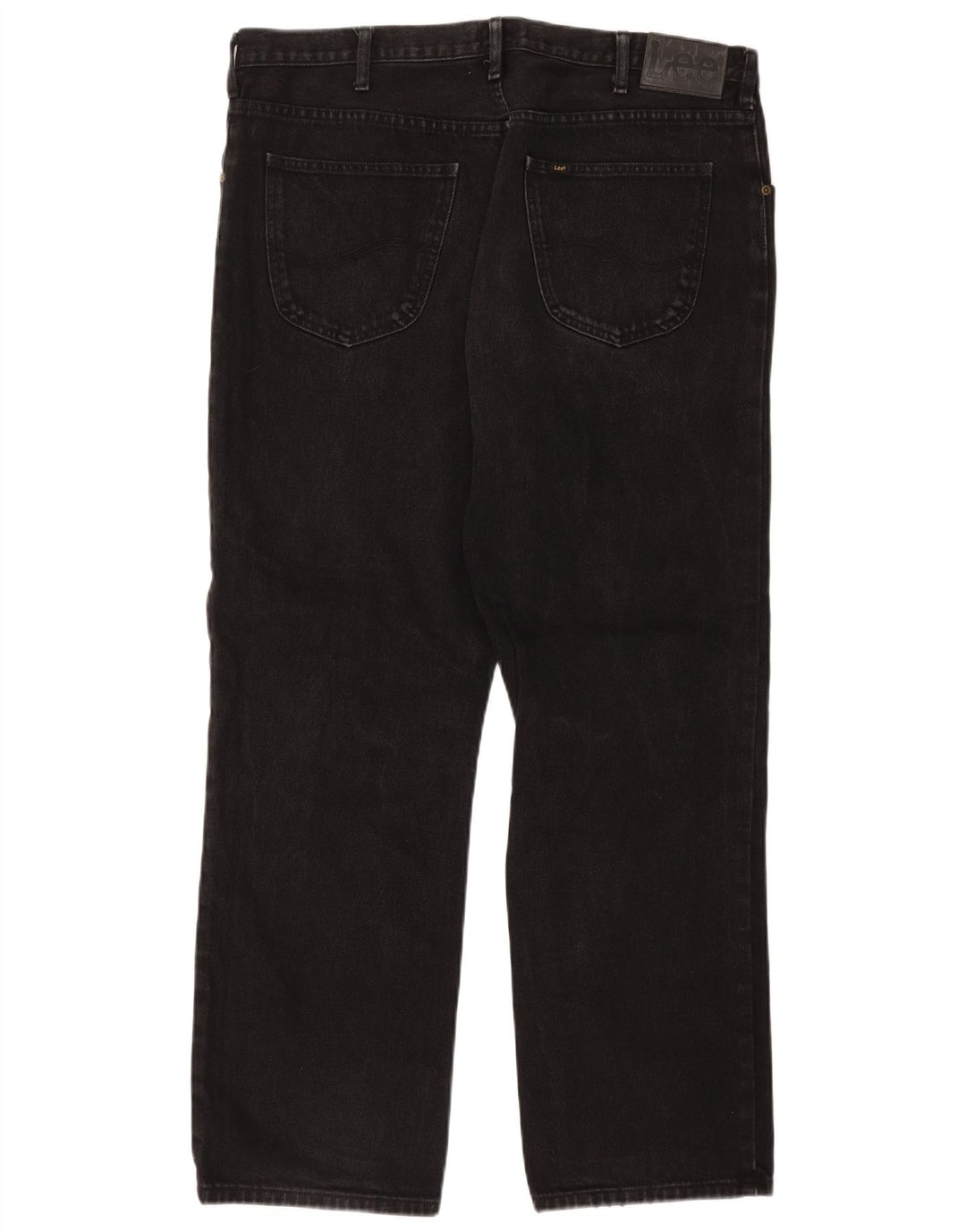 Lee Herren Brooklyn Straight Jeans W40 L32 Schwarze Baumwolle