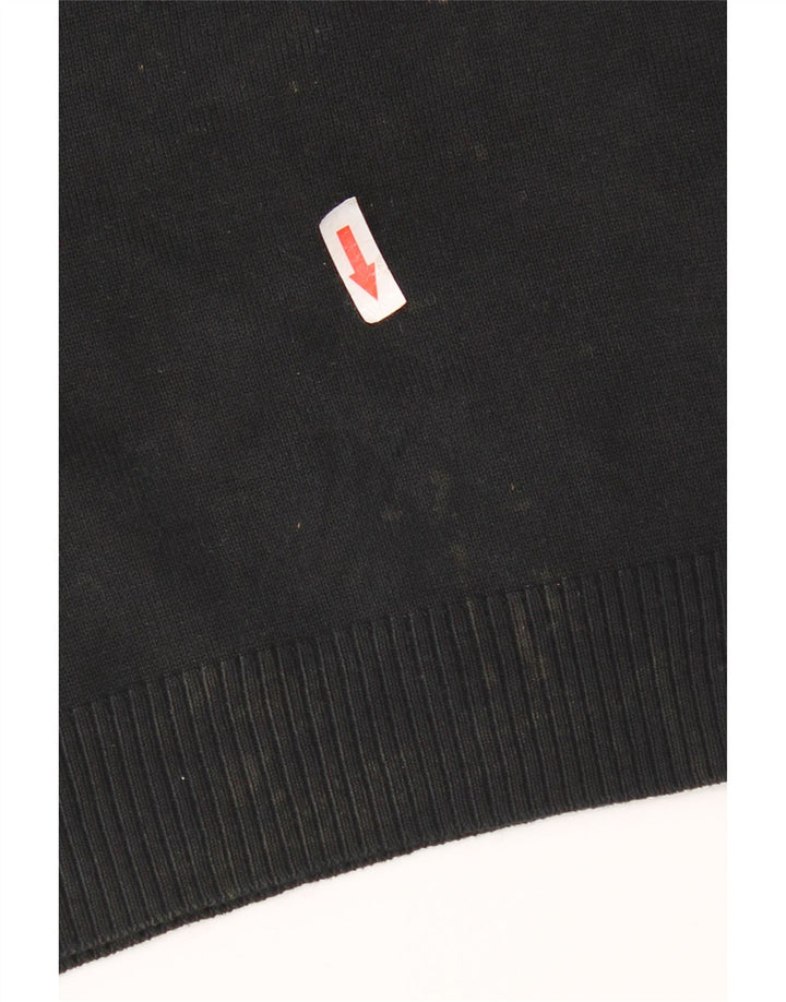 Zara Damen-Pullover mit V-Ausschnitt, Gr. 14, Schwarz