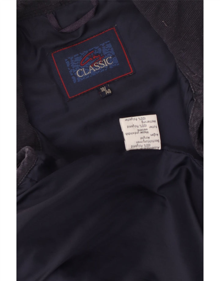 Vintage Damen-Steppjacke mit lockerer Passform, EU 38/40, mittelmarineblaues Polyamid
