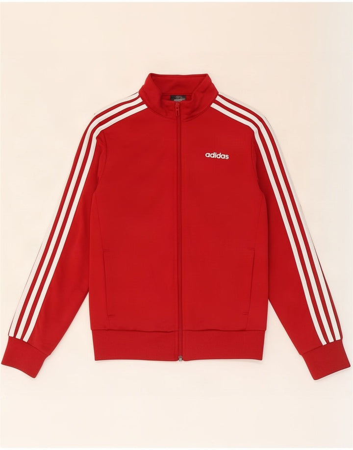 Adidas Damen Trainingsanzug Top Jacke UK 6 XS Rot Polyester