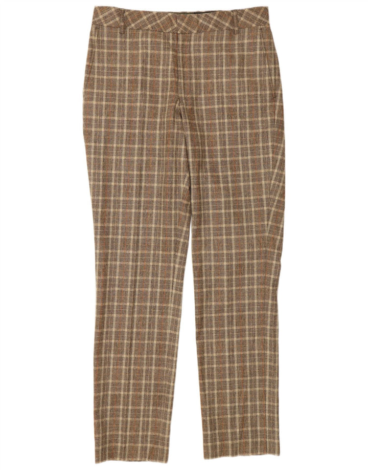 Ted Baker Herren Slim Fit Freizeithose W30 L32 Braun karierte Wolle