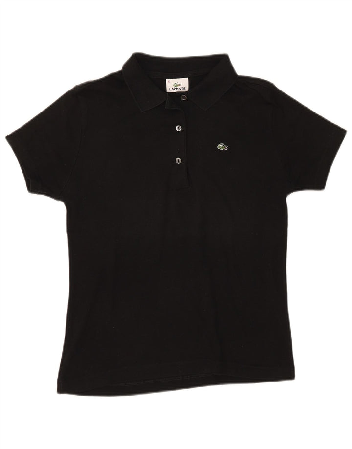 Lacoste Damen-Poloshirt, Größe 42, große schwarze Baumwolle