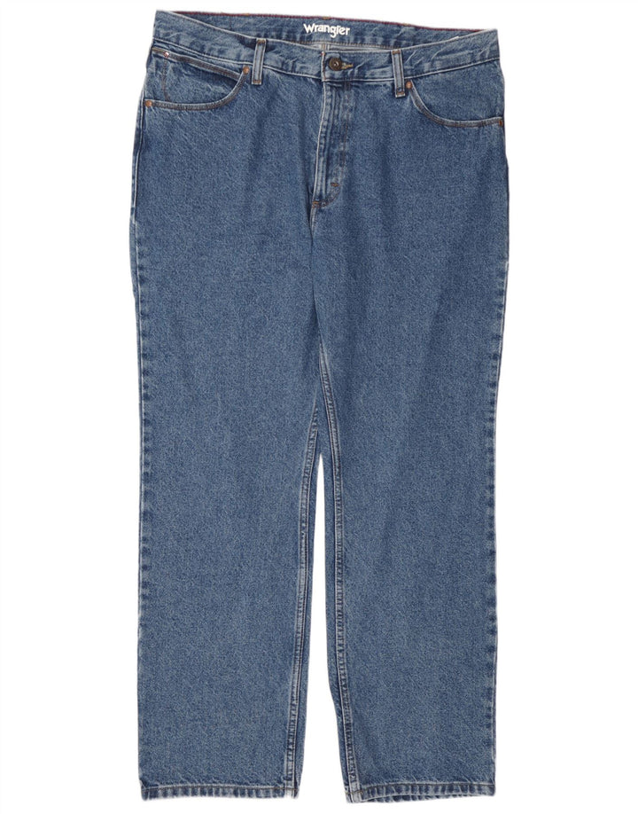 Wrangler Herren Straight Jeans W38 L30 Blaue Baumwolle