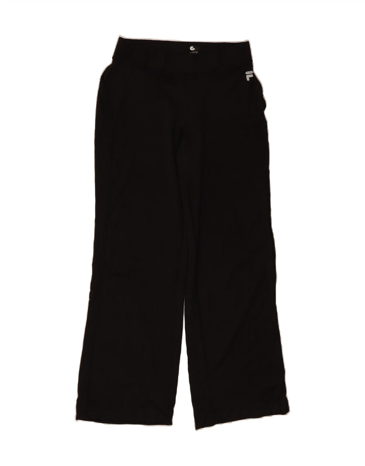 FILA Womens Tracksuit Trousers UK 10 Small  Black Polyester Vintage Fila and Second-Hand Fila from Messina Hembry 