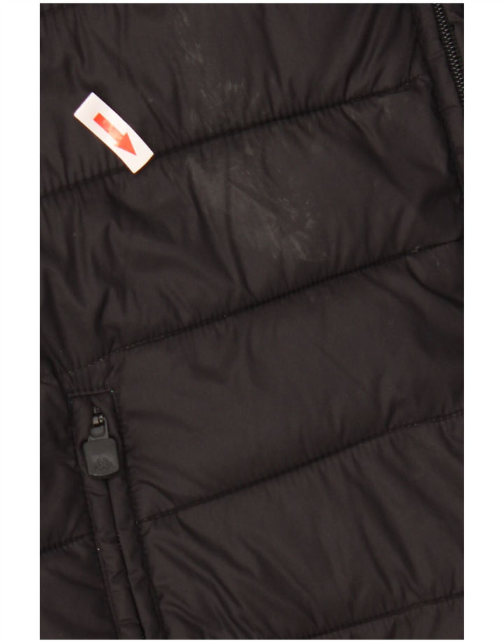 Kappa Herren-Jacke mit Kapuze, gepolstert, UK 44, 2XL, Schwarz, Polyamid