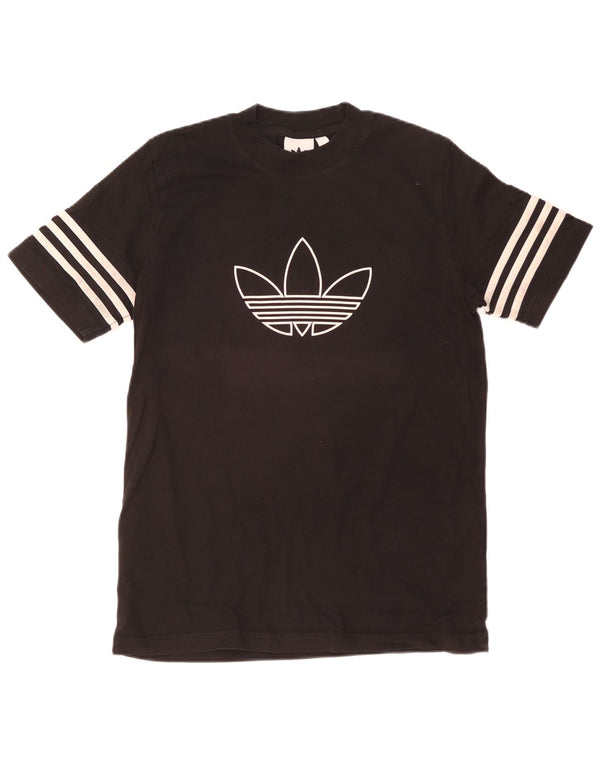 Adidas Herren Grafik T-Shirt Top Small Schwarz Baumwolle