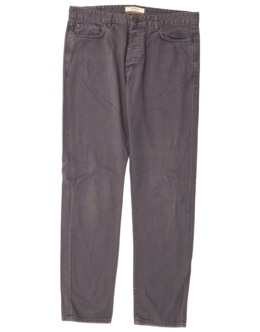 Fat Face Herren Tapered Jeans W34 L32 Graue Baumwolle
