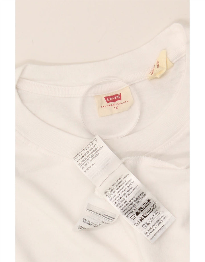 LEVI'S Womens Top Long Sleeve UK 18 XL White Cotton
