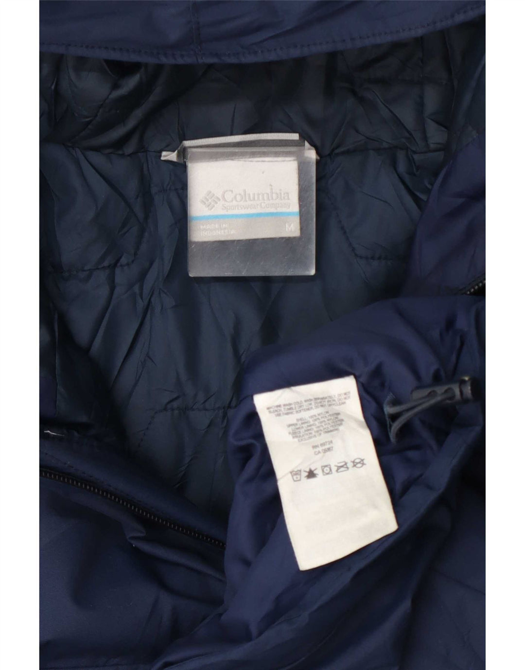 Columbia Herren-Regenjacke mit Kapuze, UK 38, mittelmarineblaues Nylon