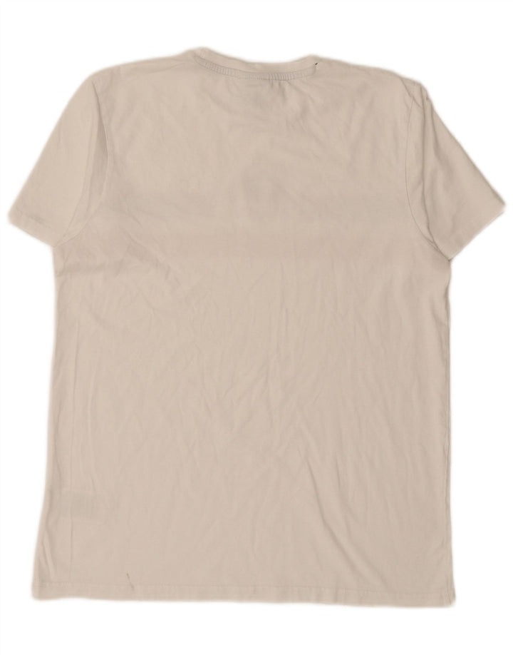 ELLESSE Herren-T-Shirt mit Grafik, mittelweiße Baumwolle