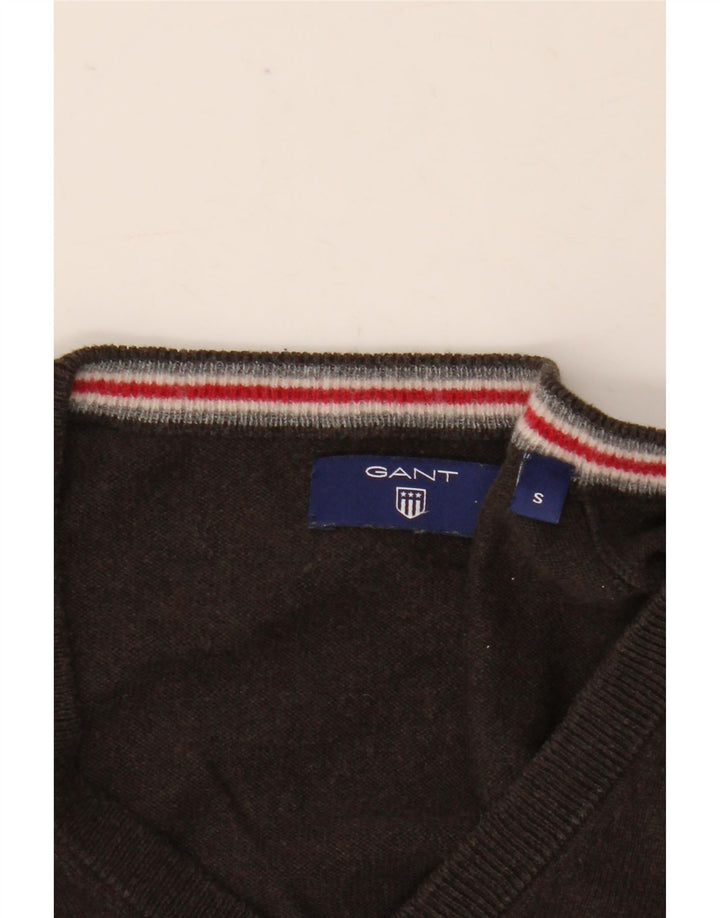 Gant Herren-Pullover mit V-Ausschnitt, Größe S, Braun