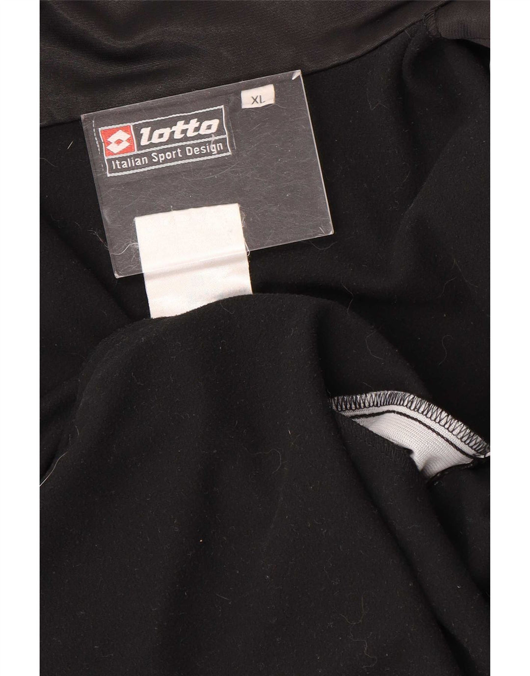 Lotto Herren-Trainingsanzugoberteil mit Grafik, XL, schwarzes Farbblock-Polyester