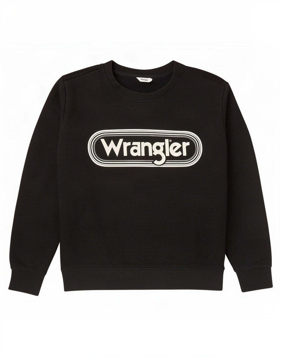Wrangler Womens Graphic Sweatshirt Pullover UK 16 Large Schwarze Baumwolle
