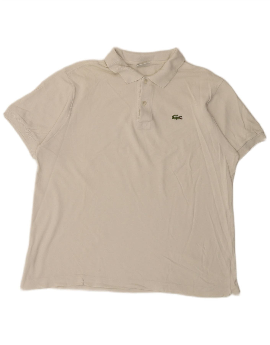 Lacoste Herren-Poloshirt, Größe 6 XL, weiße Baumwolle