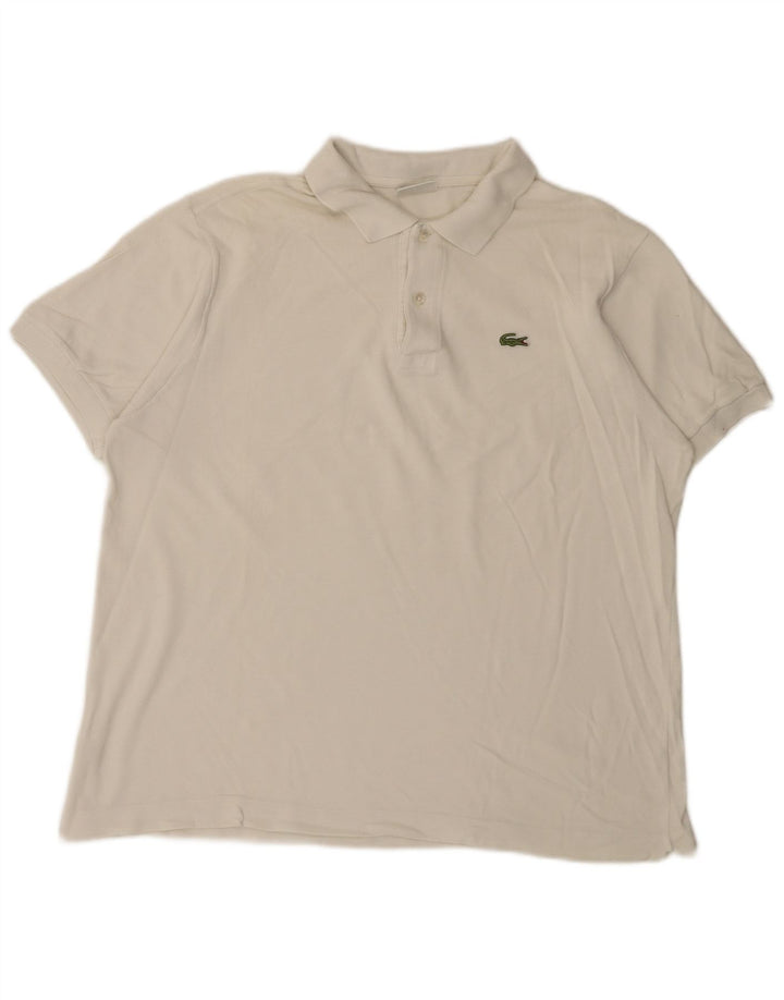 Lacoste Herren-Poloshirt, Größe 6 XL, weiße Baumwolle