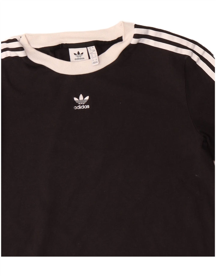 Adidas Damen Top Langarm UK 16 Large Schwarz