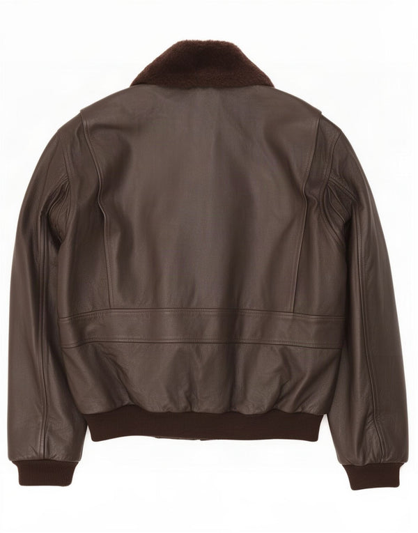 Bomb Boogie Herren Militärlederjacke UK 42 XL Braun