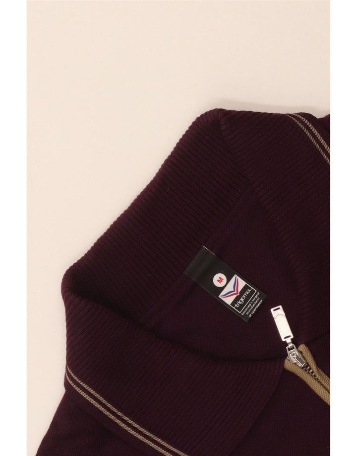 Trigema Herren-Langarm-Poloshirt, mittlere kastanienbraune Baumwolle