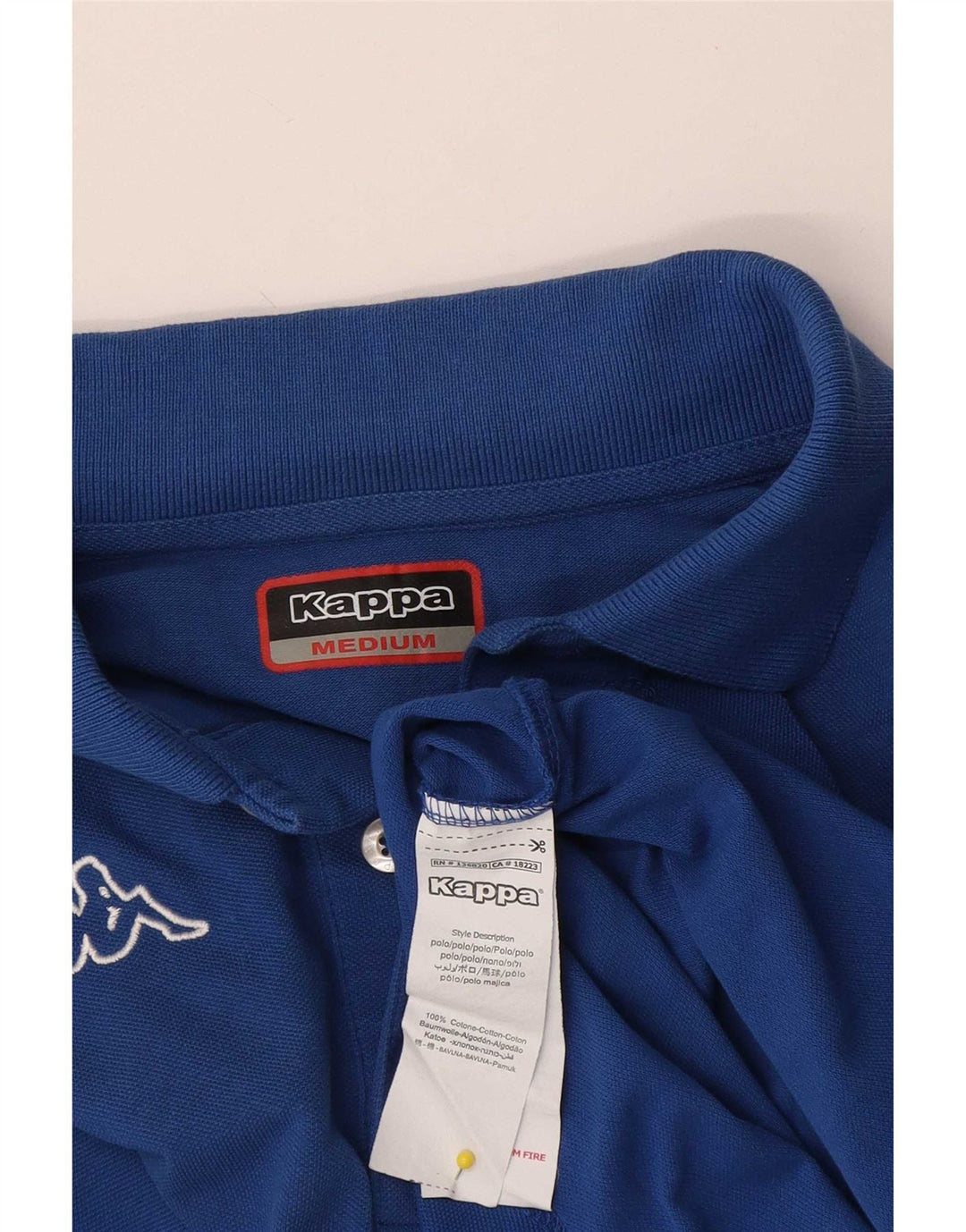 Kappa Herren-Poloshirt aus mittelblauer Baumwolle