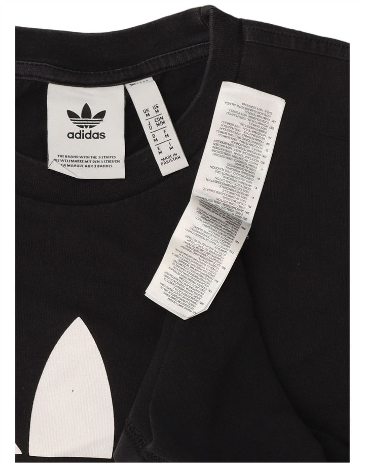 ADIDAS Herren Grafik T-Shirt Top Medium Schwarz Baumwolle