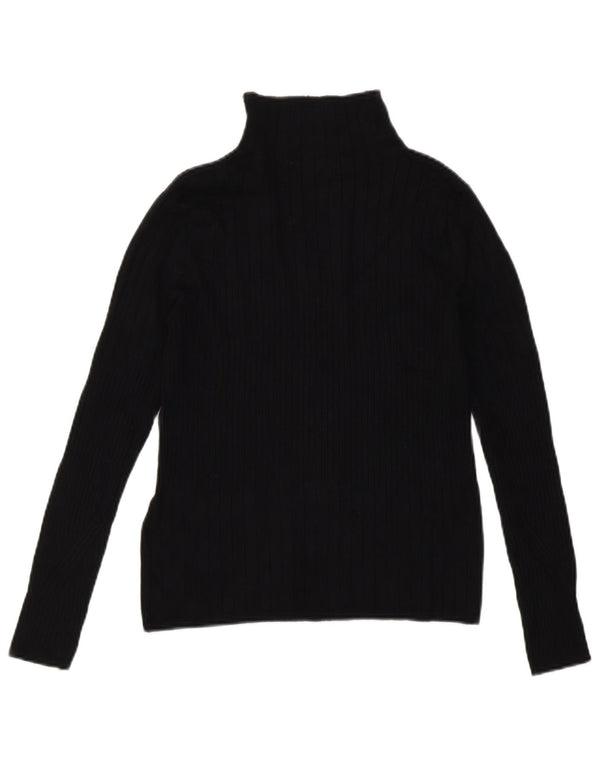 Marks & Spencer Rollkragenpullover für Damen, Gr. 10, Größe S, Schwarz, Viskose