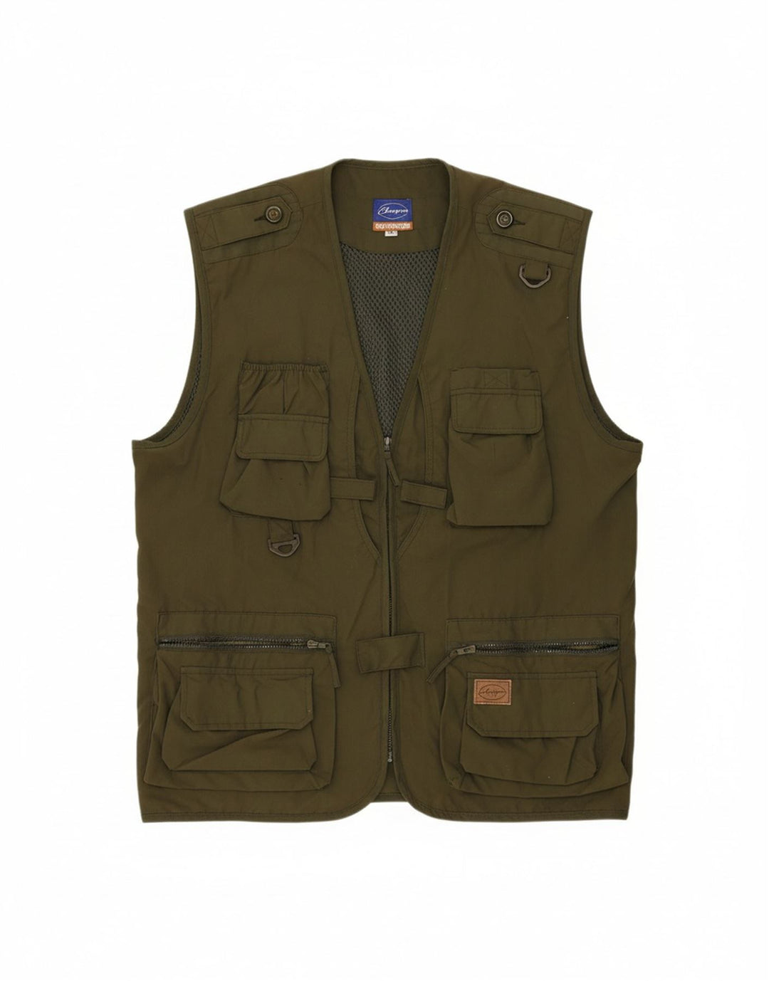 CHAMPION Mens Utility Gilet UK 44 2XL Khaki Polyester