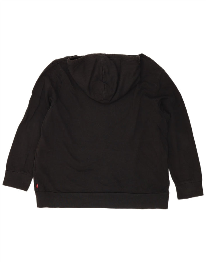 Levi's Herren-Kapuzenpullover mit Grafik, Größe 2XL, schwarze Baumwolle