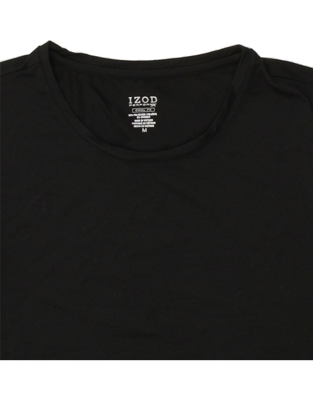 IZOD Womens T-Shirt Top UK 14 Medium Black Polyester Vintage Izod and Second-Hand Izod from Messina Hembry 