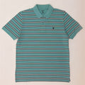 James Pringle Herren-Poloshirt aus mittelblauer, gestreifter Baumwolle