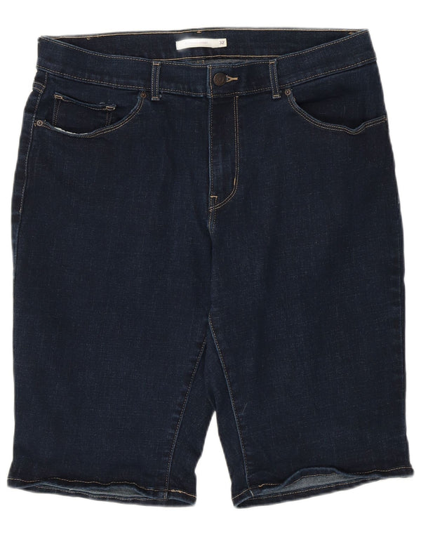 Levi's Damen-Denim-Bermudashorts W32, mittelmarineblaue Baumwolle