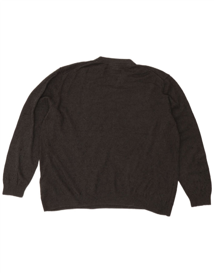 Lyle & Scott Herren-Pullover mit Rundhalsausschnitt, 2XL, graue Baumwolle
