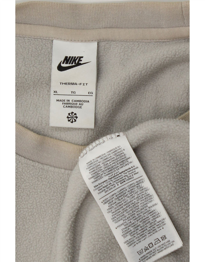 Nike Herren Fleece Pullover XL Grau Polyester