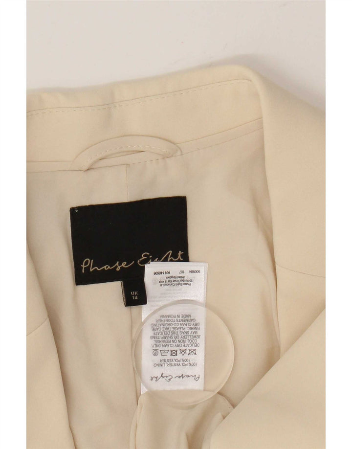 Phase Eight Damen-Blazerjacke mit 2 Knöpfen, UK 14, mittelbeigefarbenes Polyester