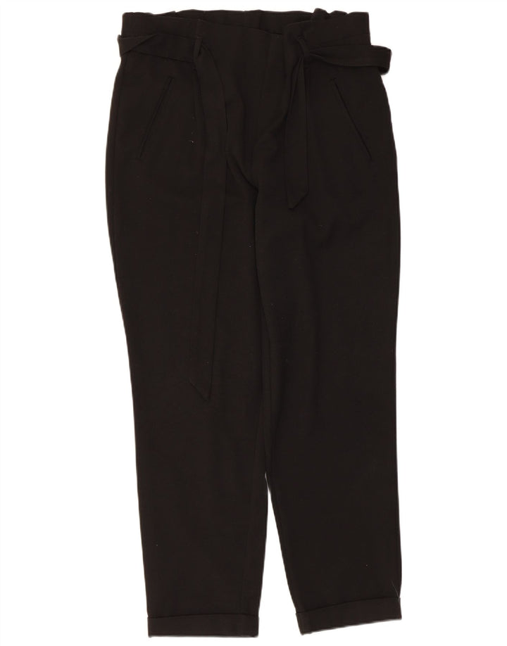 Zara Damen Tapered Cropped-Hose, Größe M, W28, L25, Schwarz