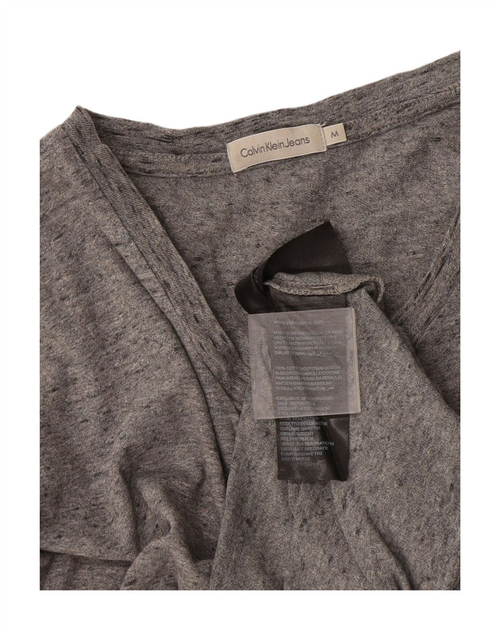 Calvin Klein Jeans Herren-T-Shirt mit Grafik, mittelgrau gefleckte Baumwolle