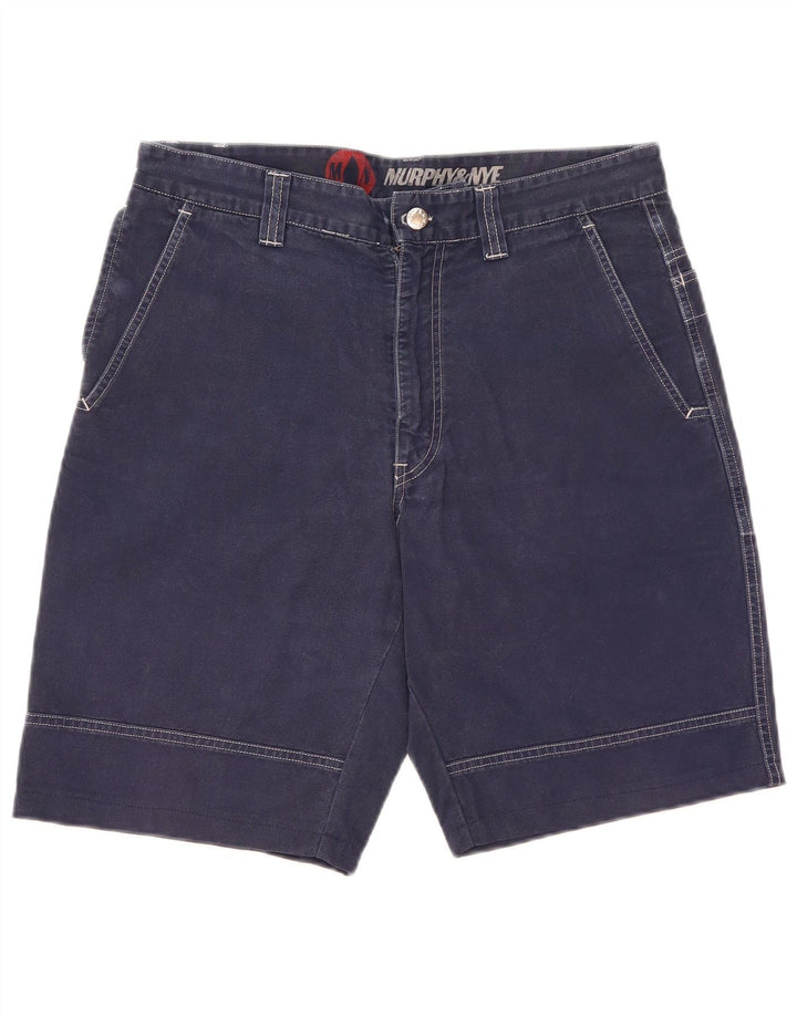 Murphy & Nye Herren-Chinoshorts W34, Größe L, Marineblau, Baumwolle