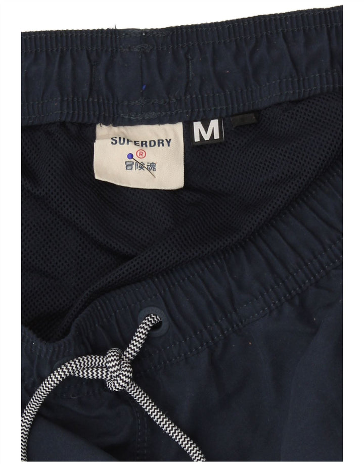 Superdry Herren-Badeshorts, mittelgroß, Marineblau, Farbblock-Polyester