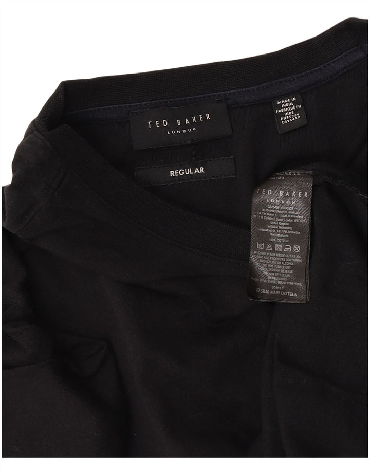 Ted Baker Herren-T-Shirt, normal, mittelschwarz, Baumwolle