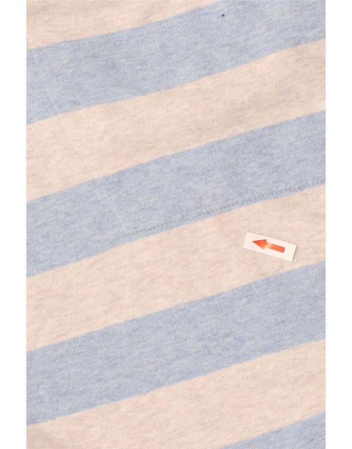 CREW CLOTHING Herren-Sweatshirt, Pullover, groß, grau gestreift, Baumwolle