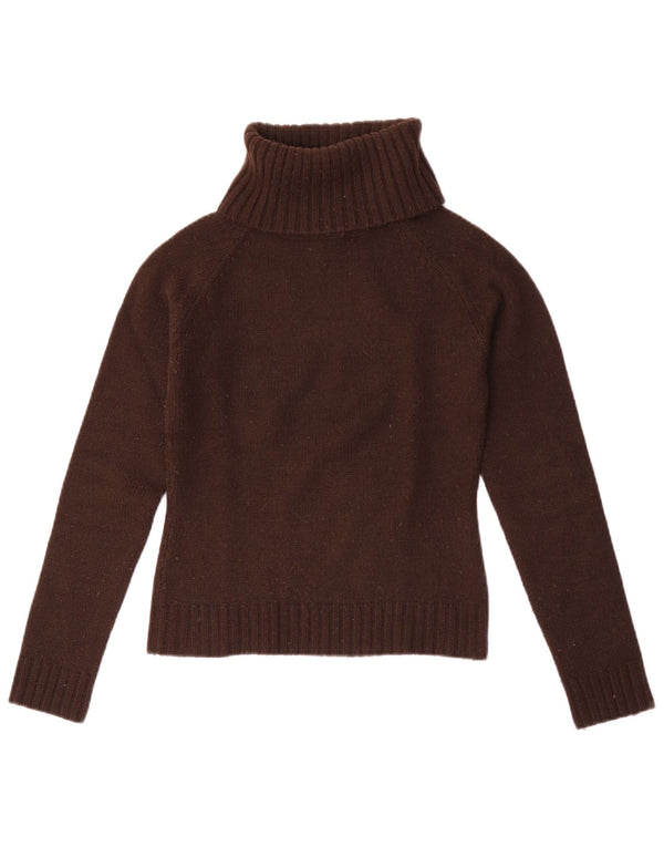 Rollkragenpullover für Damen von Zara, Gr. 10, Small, Braun, Acryl