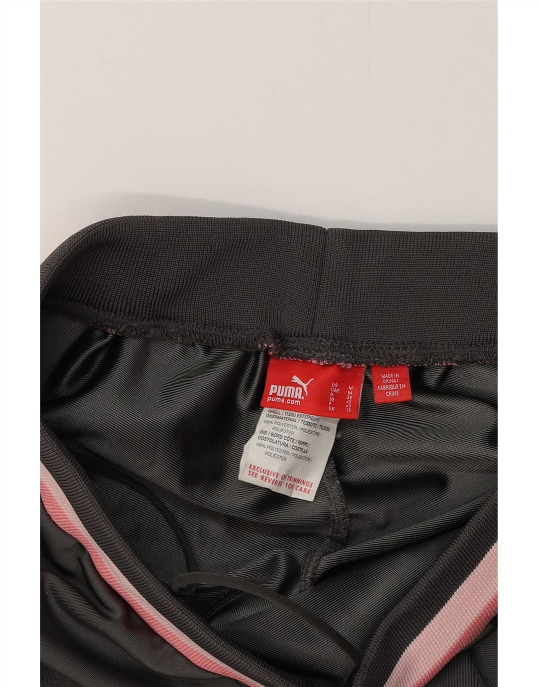 PUMA Damen Trainingshose Jogger UK 12 Mittelgrau Farbblock